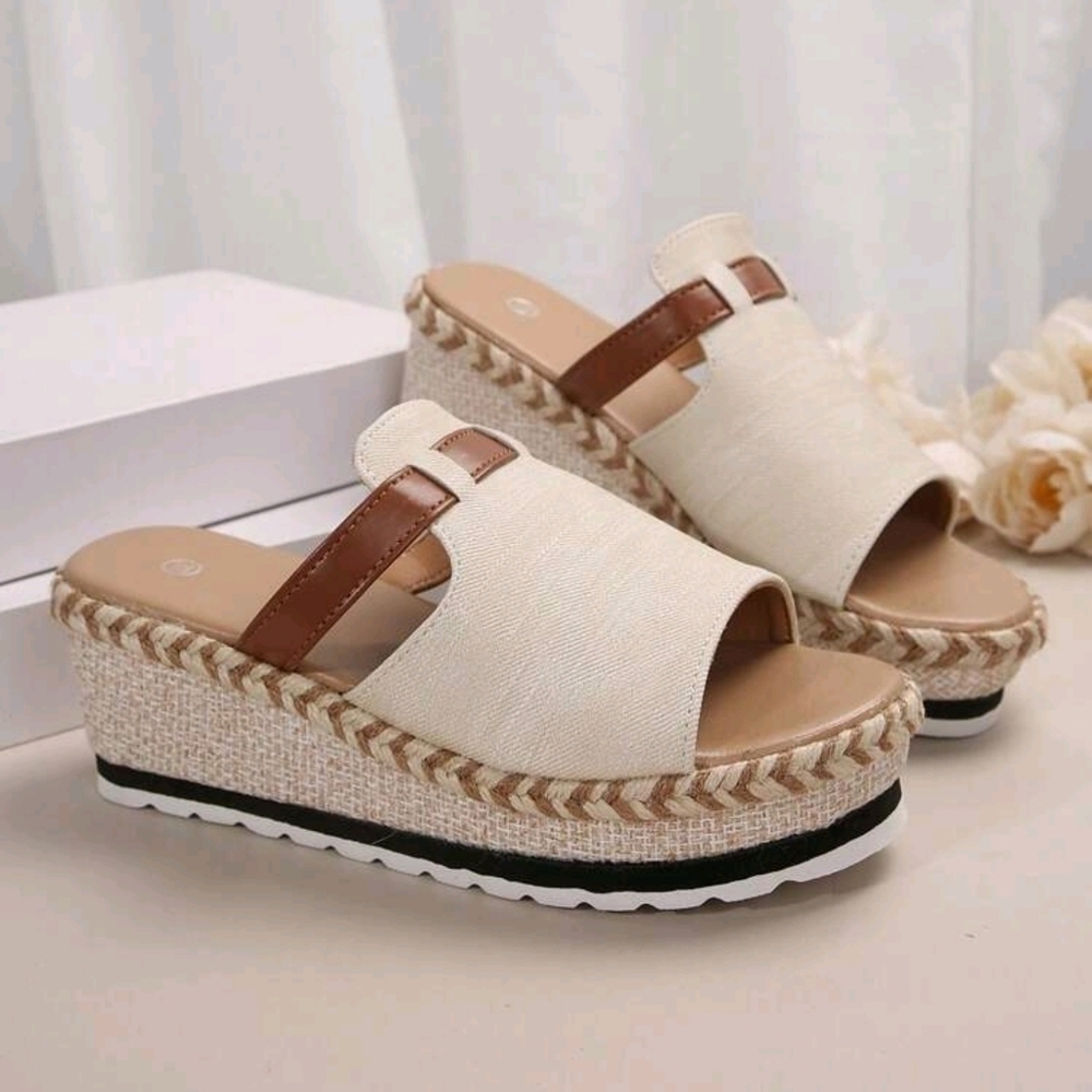Summer New Arrival Women's Platform Wedge Sandals With Open Toe And Thick Soles - Picture 4 of 5